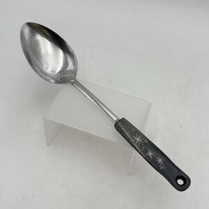 Vintage Ekco Serving Spoon Galaxy Atomic Starburst MCM 12" Black Handle 1950s